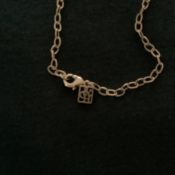 Grace and Heart Twisted Cable Brass Chain with Message Heart and Cross Charm - Picture 2 of 4